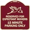 Signmission Reserved for Expectant Mothers 15 Minute Parking Heavy-Gauge Alum Sign, 18" L, 18" H, BU-1818-23200 A-DES-BU-1818-23200 - alternate 1